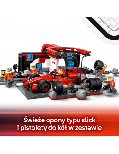 LEGO City F1 Pit stop i mechanicy z...