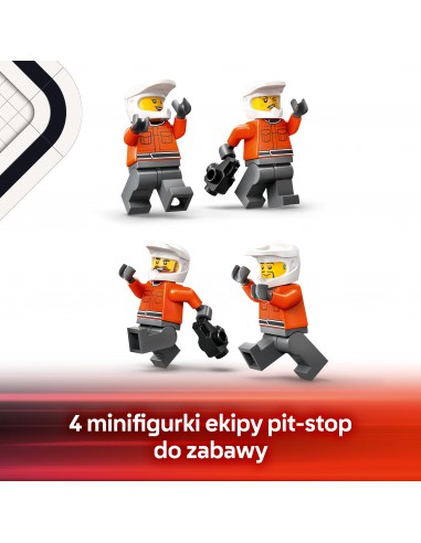 LEGO City F1 Pit stop i mechanicy z...