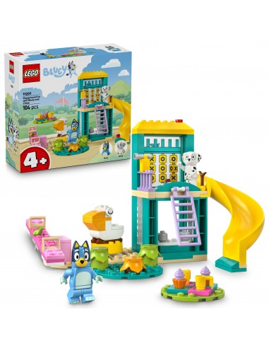 LEGO® Bluey Blue i Łatka na placu...